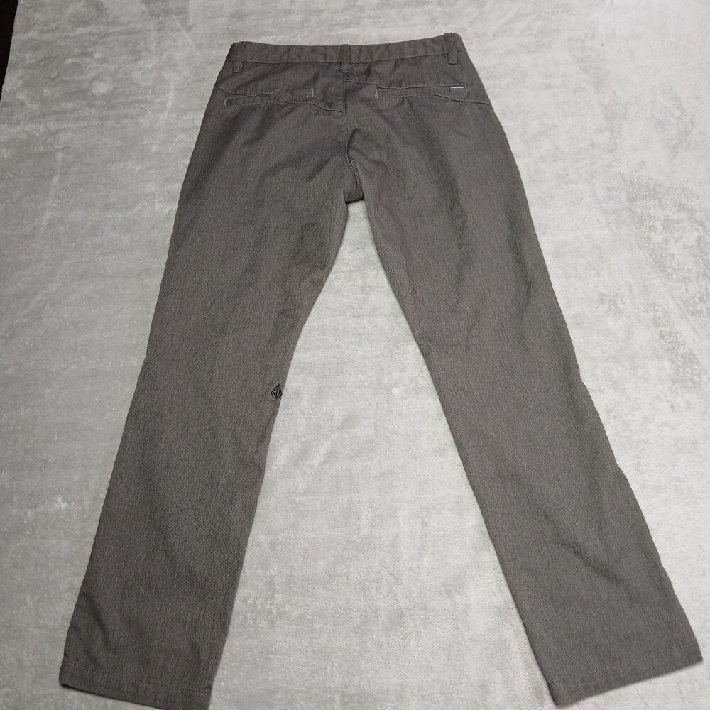 Volcom Mens 29x28 29 x 28 Gray Straight Leg Chino Pants Skateboard Streetwear